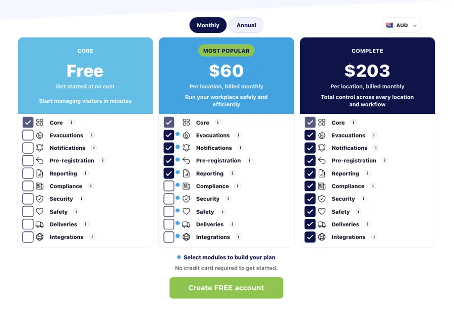 Modular Pricing & Self-Service Subscriptions product screenshot