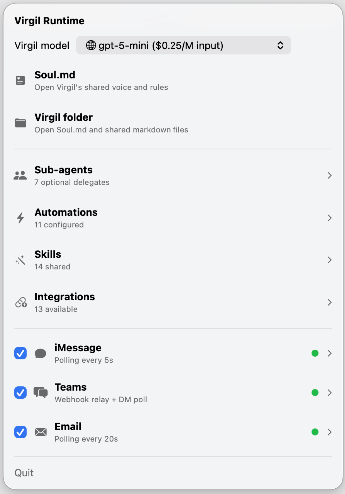 Virgil AI Assistant placeholder